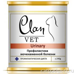 Clan Vet URINARY Диетические консервы для кошек Профилактика МКБ