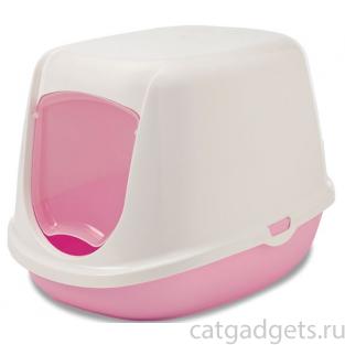 Туалет-домик для котят "Duchesse" 44,5*35,5*32см, розовый