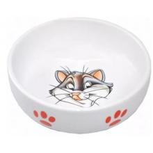Миска керамическая рисунок "кошка" 13,4*4см