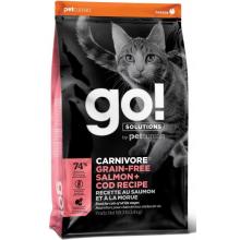 Беззерновой для котят и кошек с лососем и треской (GO! CARNIVORE GF Salmon + Cod Recipe for Cats)