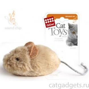 Игрушка для кошек Мышка со звуковым чипом, 7см (75217)