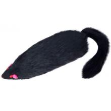 Игрушка для кошек "Мышь черная с пищалкой", 13см (SQ5.5N)