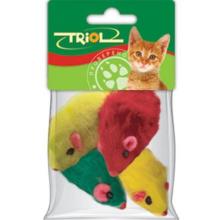 Игрушка для кошек "Мышь цветная", 4,5-5см, 4шт. (M002NC)