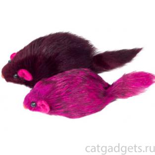 Игрушка для кошек "Мышь цветная", 7-7,5см, 3шт. (M003NC)