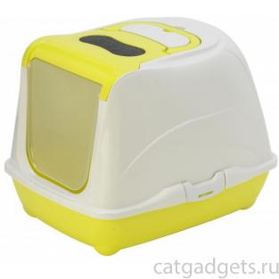 Туалет-домик Flip с угольным фильтром, 50х39х37см, лимонно-желтый