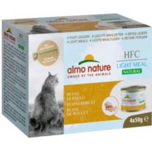 Набор 4 шт. по 50 г. Низкокалорийные консервы для кошек "Куриная Грудка" (Natural Light Meal - Chicken Breast)